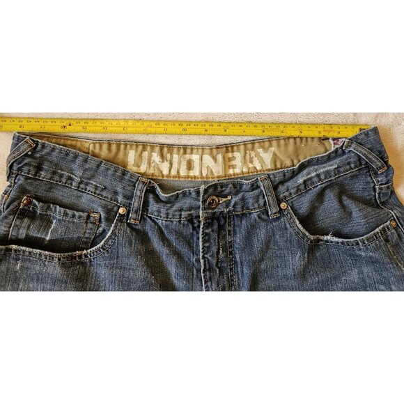 VTG UnionBay Jeans Mens Sz 38x32 ~Light Wash~ Wide Leg ~ High Rise~ Hong Kong - Picture 14 of 16